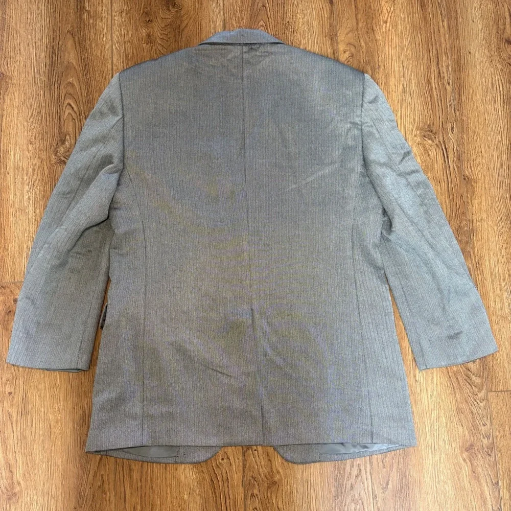 Jos A‎ Bank Signature Blazer 42R gray Silk Camel Hair Herringbone luxury